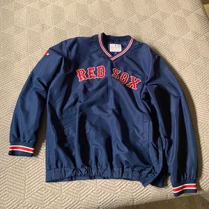 Vintage Red Sox pull over wind breaker jacket